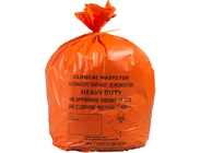 병원 임상적 쓰레기백, 의료 폐기물 봉투를 위한 빨간 노란색 압력솥 생물학적 위험 플라스틱 백