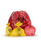 병원 임상적 쓰레기백, 의료 폐기물 봉투를 위한 빨간 노란색 압력솥 생물학적 위험 플라스틱 백