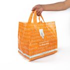 스퀘어 하부와 맞춘 인쇄된 로고 폴리 PE 플라스틱 쇼핑 가방