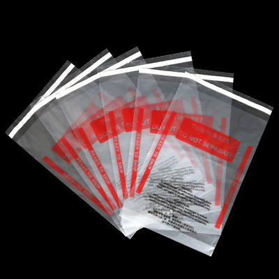 질식 경고가있는 40 미크론 LDPE 플라스틱 자동 접착 가방